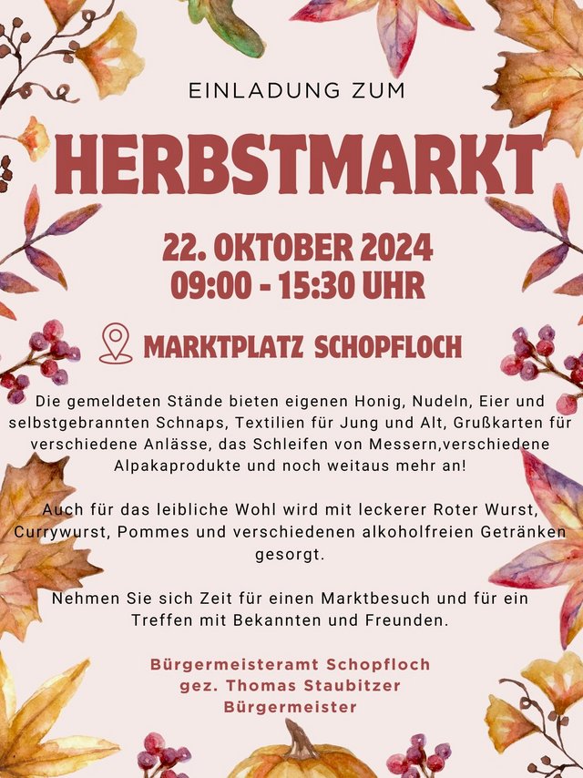 Herbstmarkt Plakat