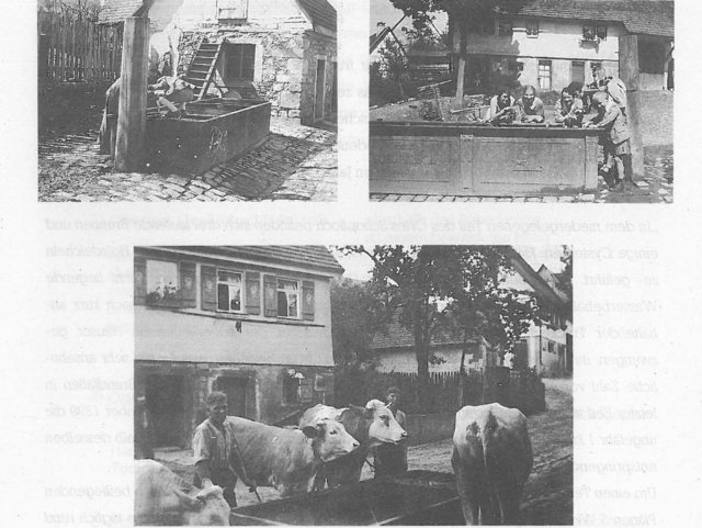Schopflocher Skizzen Am Dorfbrunnen vermutlich im Jahr 1935